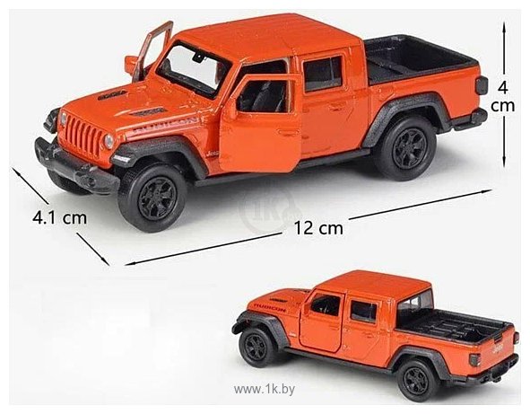 Фотографии Welly Jeep Gladiator 43788W (оранжевый)