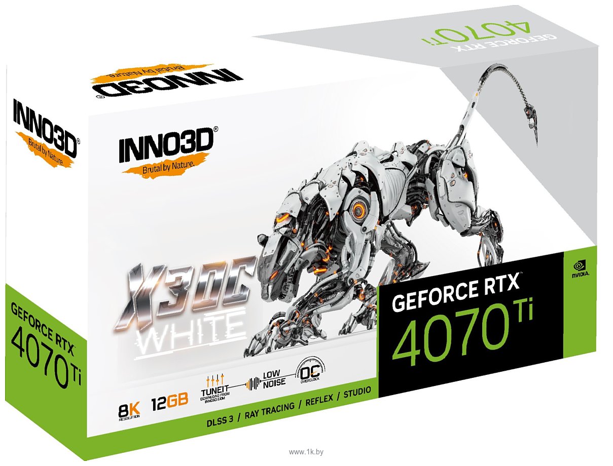Фотографии INNO3D GeForce RTX 4070 Ti X3 OC White (N407T3-126XX-186148W)