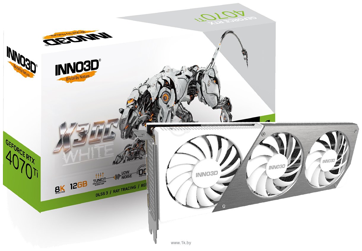 Фотографии INNO3D GeForce RTX 4070 Ti X3 OC White (N407T3-126XX-186148W)