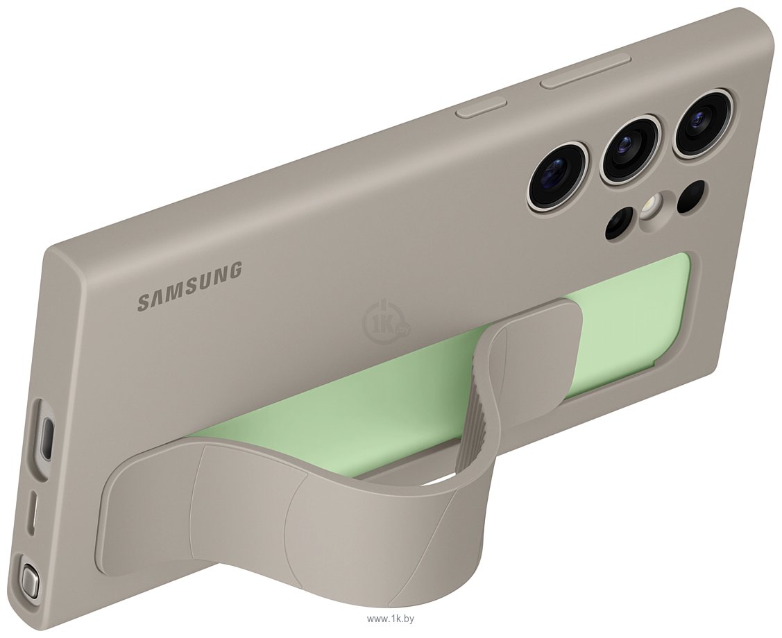 Фотографии Samsung Standing Grip Case S24 Ultra (серо-коричневый)