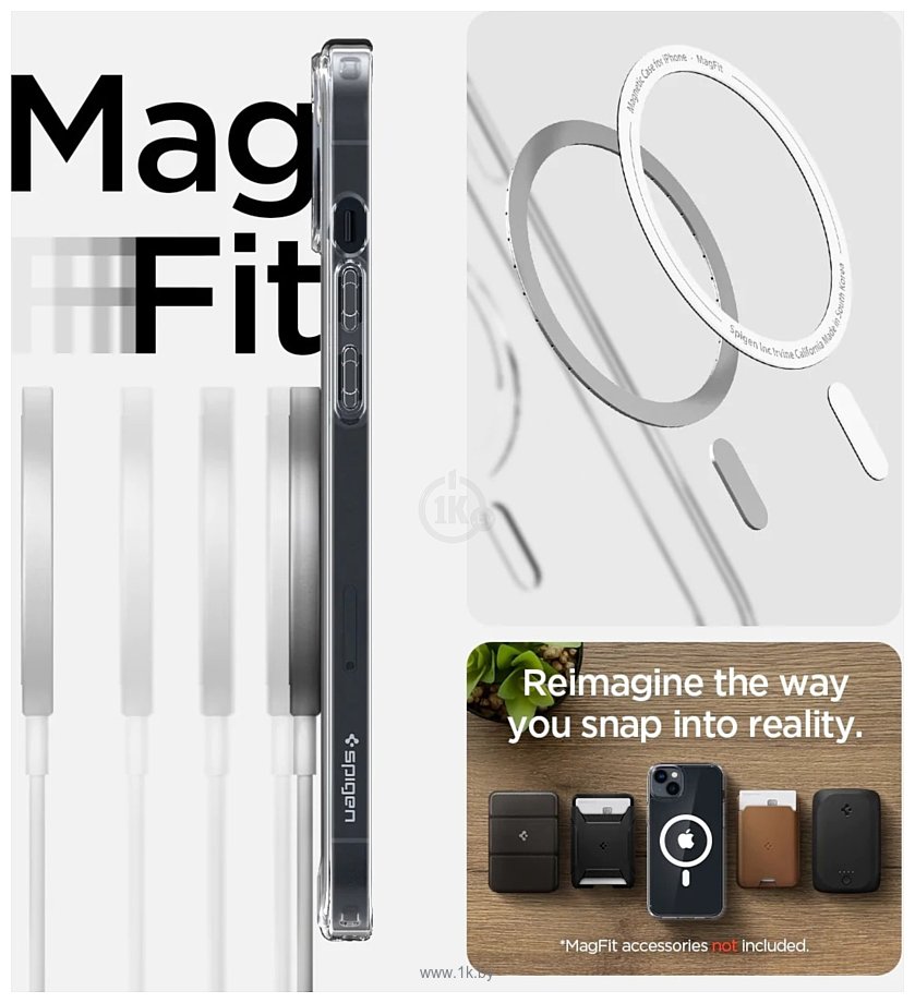 Фотографии Spigen Ultra Hybrid Mag Magsafe iPhone 14 ACS05048 (белый)