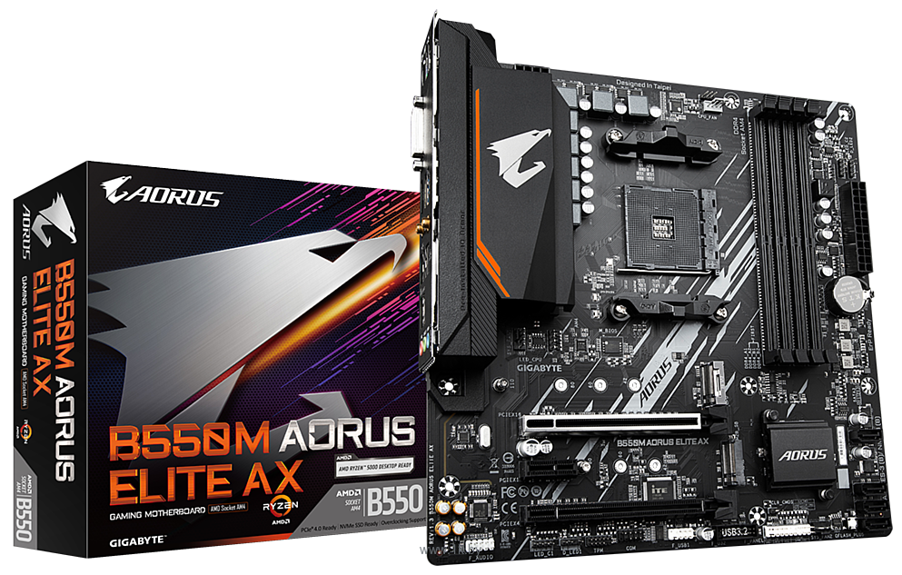 Фотографии GigaByte B550M Aorus Elite AX (rev. 1.3)