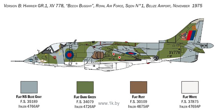 Фотографии Italeri 1435 Harrier Gr.1 Transatlantic Air Race 50Th Ann.