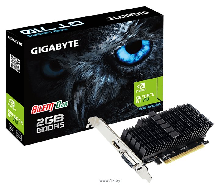 Фотографии GIGABYTE GeForce GT 710 954Mhz PCI-E 2.0 2048Mb 5010Mhz 64 bit DVI HDMI HDCP Silent