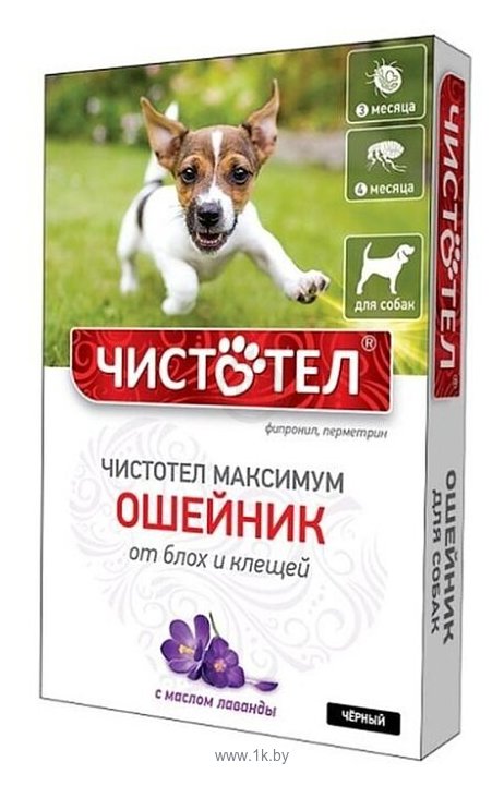 Фотографии ЧИСТОТЕЛ Максимум Ошейник от блох и клещей для собак