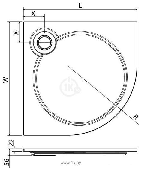 Фотографии Cezares 100x100 TRAY-S-R-100-550-56-W (белый)