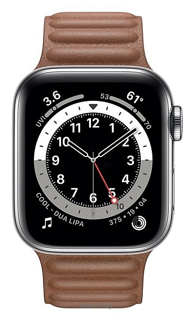 Фотографии Apple Watch Series 6 GPS + Cellular 40mm Stainless Steel Case with Leather Link