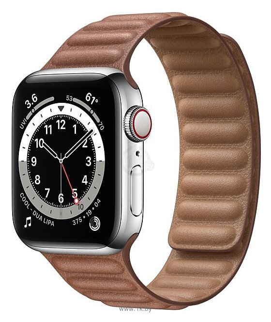 Фотографии Apple Watch Series 6 GPS + Cellular 40mm Stainless Steel Case with Leather Link