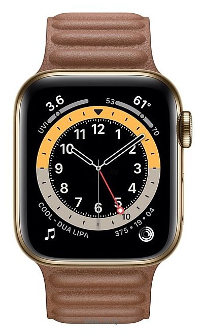 Фотографии Apple Watch Series 6 GPS + Cellular 40mm Stainless Steel Case with Leather Link