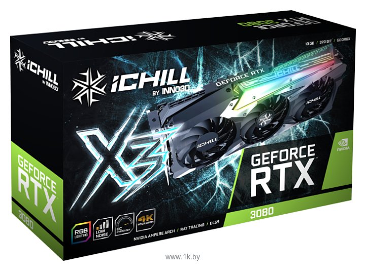 Фотографии INNO3D iCHILL GeForce RTX 3080 10240MB X3 (C30803-106XX-1810VA37)