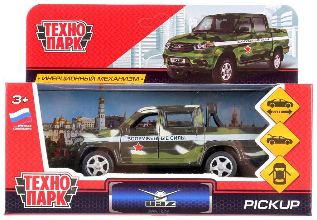 Фотографии Технопарк Uaz Pickup Военный PICKUP-MIL