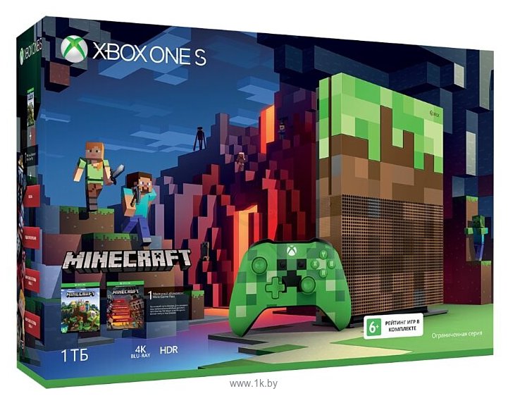 Фотографии Microsoft Xbox One S 1Тб Minecraft Limited Edition