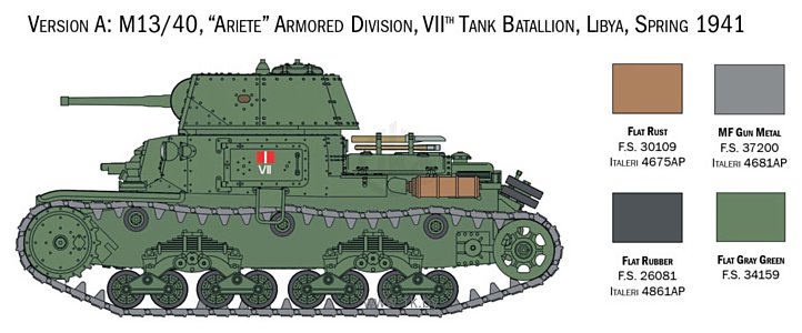 Фотографии Italeri 15768 Italian Tanks Semoventi M13/40 M14/41 M40 M41