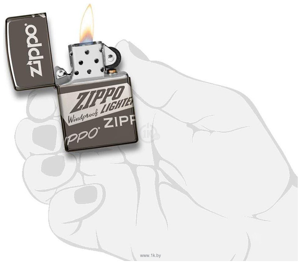 Фотографии Zippo Black Ice Zippo Logo Design 49051