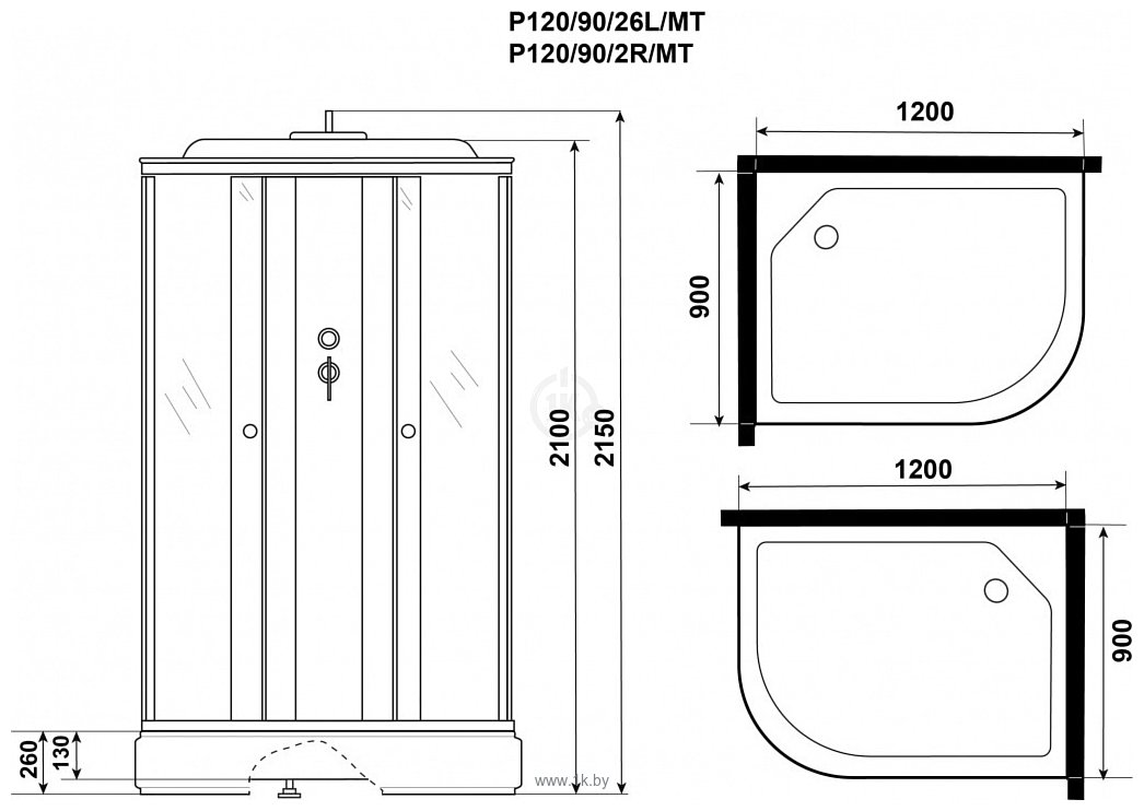 Фотографии Niagara Promo P120/90/26R/MT 120x90x215