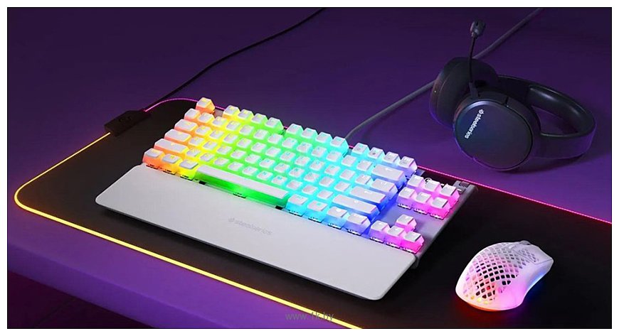 Фотографии SteelSeries Apex 7 TKL Ghost нет кириллицы