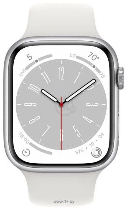 Фотографии Apple Watch Series 8 45 мм (алюминиевый корпус, спортивные силиконовые ремешки S/M + M/L)