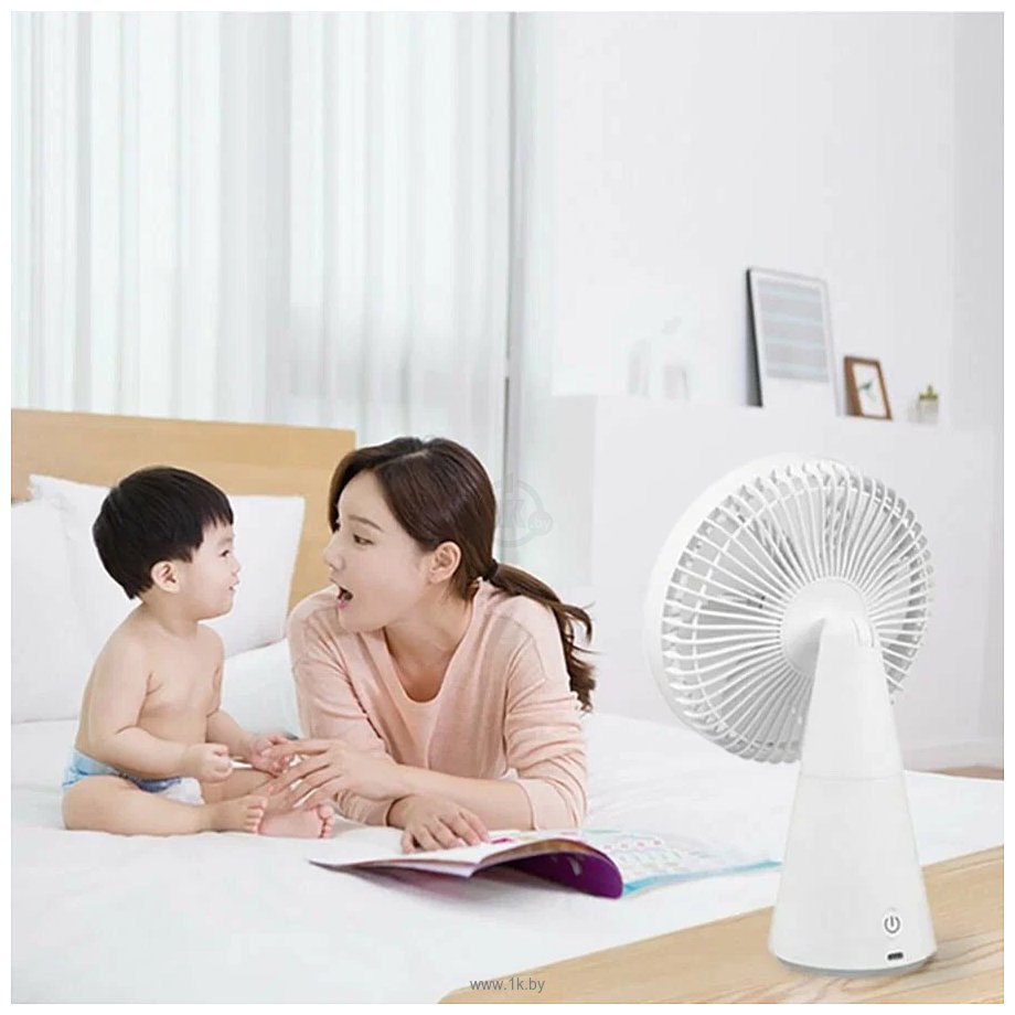 Фотографии Xiaomi Mijia Desktop Mobile Fan ZMYDFS01DM (с переходником на евровилку)