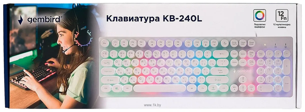 Фотографии Gembird KB-240L-W