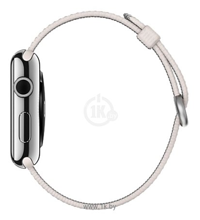 Фотографии Apple Watch 42mm Stainless Steel with Pearl Woven Nylon (MMG02)