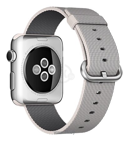 Фотографии Apple Watch 42mm Stainless Steel with Pearl Woven Nylon (MMG02)