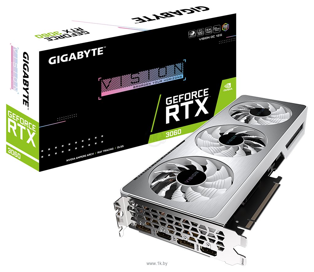 Фотографии GIGABYTE GeForce RTX 3060 VISION OC 12G (GV-N3060VISION OC-12GD 2.0)(rev. 2.0)