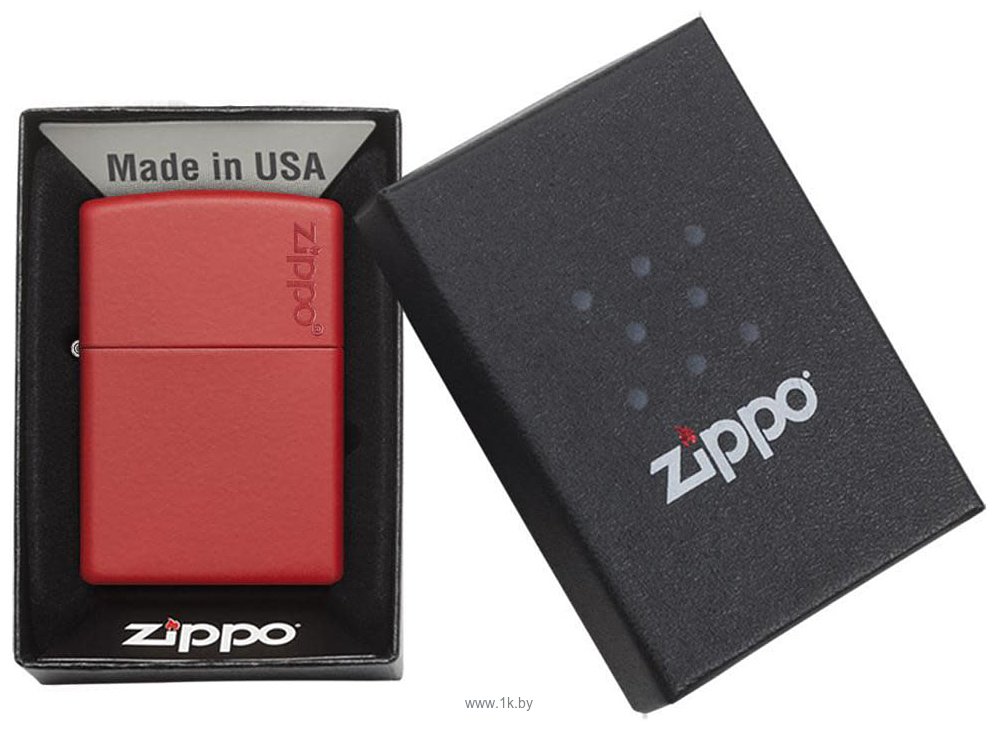 Фотографии Zippo Red Matte Zippo Logo 233ZL-000051