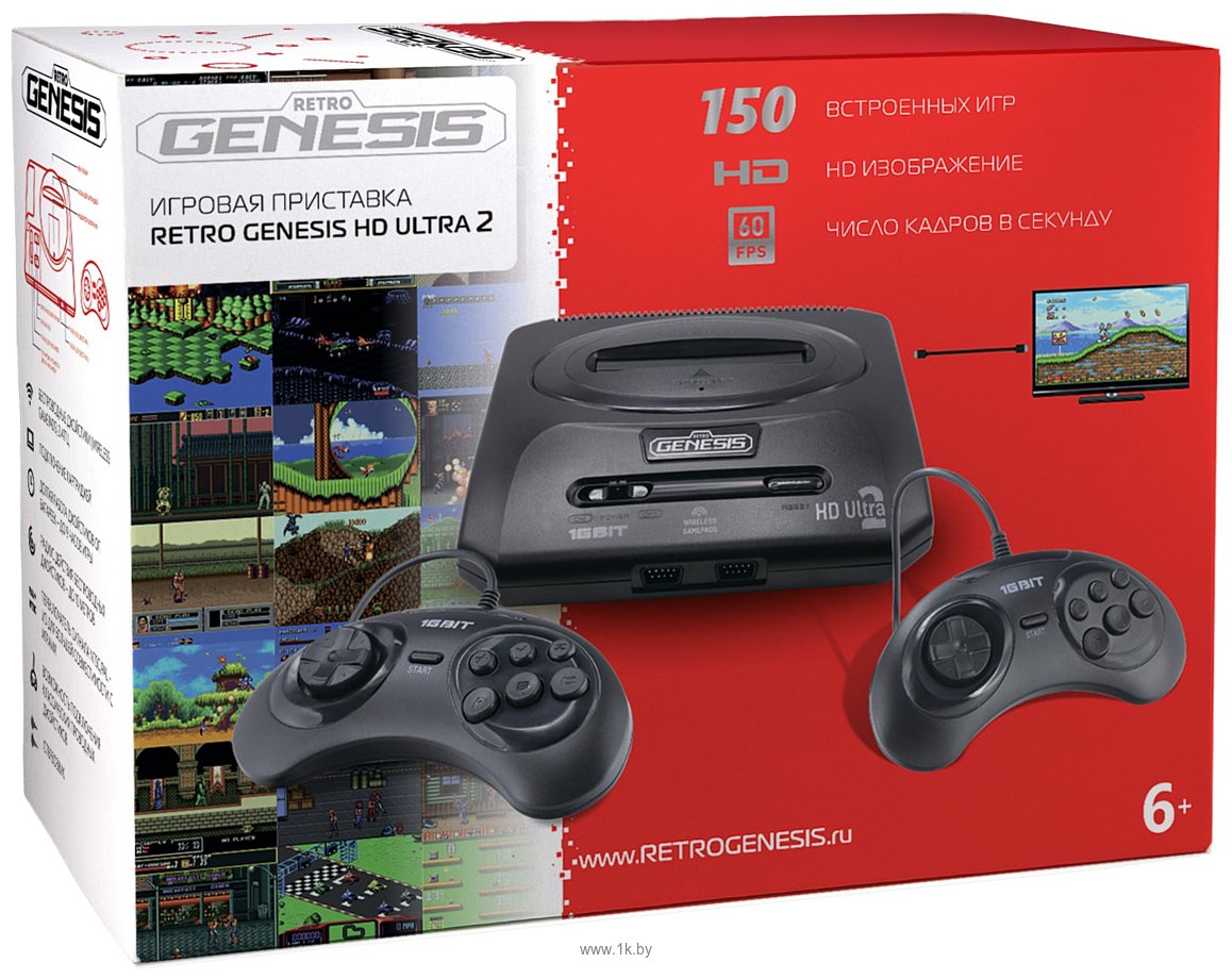 Фотографии Retro Genesis HD Ultra 2 (2 проводных геймпада, 150 игр) 