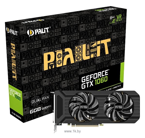 Фотографии Palit GeForce GTX 1060 1506Mhz PCI-E 3.0 6144Mb 8000Mhz 192 bit DVI HDMI HDCP