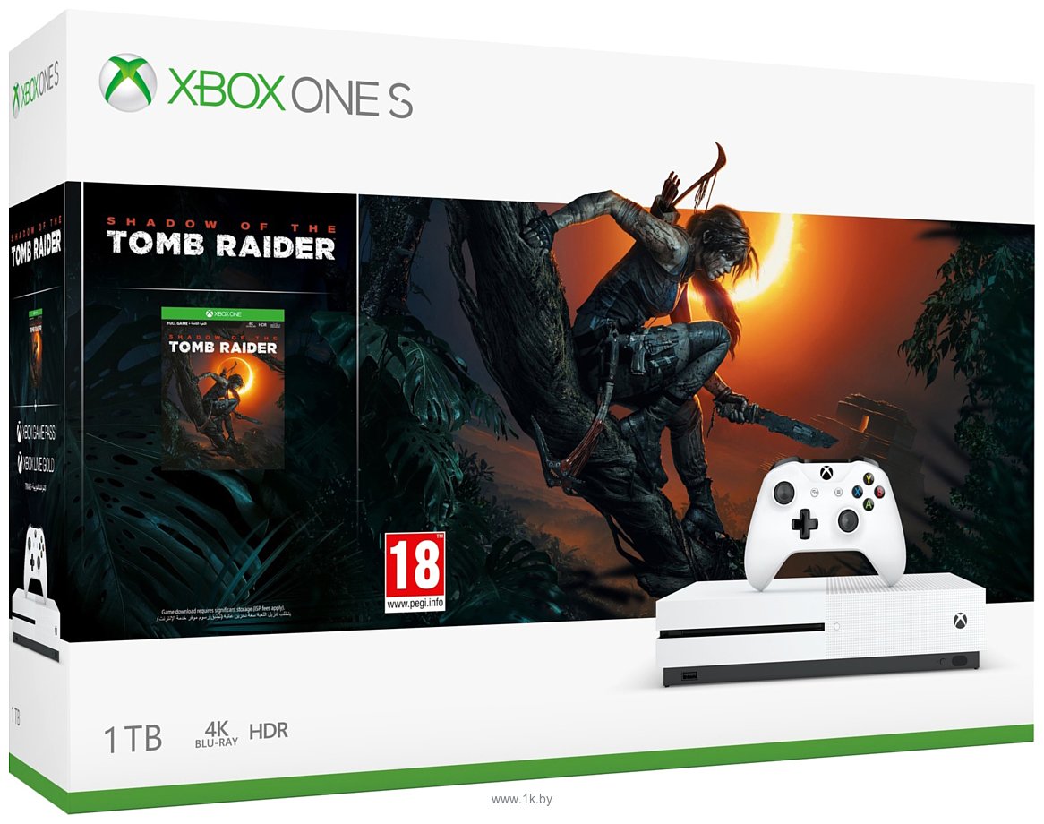 Фотографии Microsoft Xbox One S 1 ТБ Shadow of the Tomb Raider