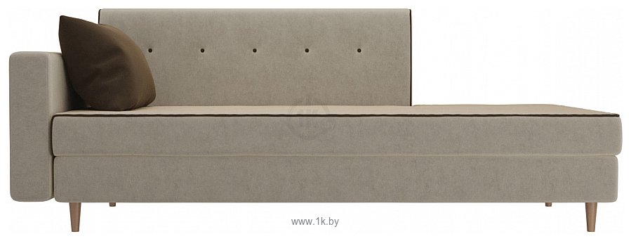 Фотографии Лига диванов Селена 105226 (левый, микровельвет, бежевый/коричневый)
