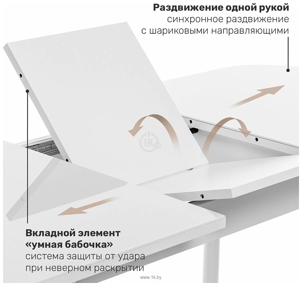 Фотографии Мебель Импэкс Leset Мидел Мини (металл белый-стекло белое)