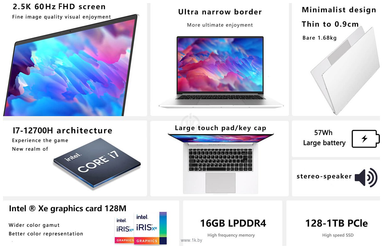 Фотографии KUU A6 i7-1280P 16GB+512GB