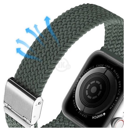Фотографии Dux Ducis Strap Mixture II Version для Apple Watch 41мм/40мм/38мм (olive green)