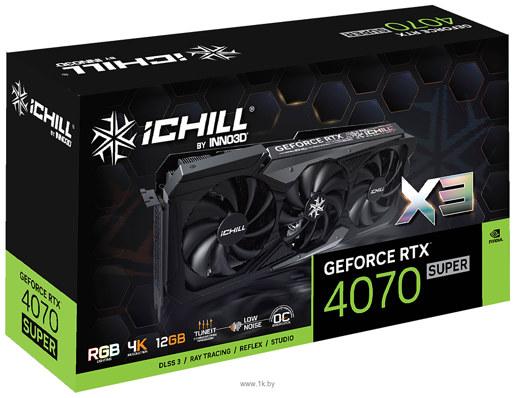 Фотографии Inno3D GeForce RTX 4070 Super iChill X3 (C407S3-126XX-186148H)