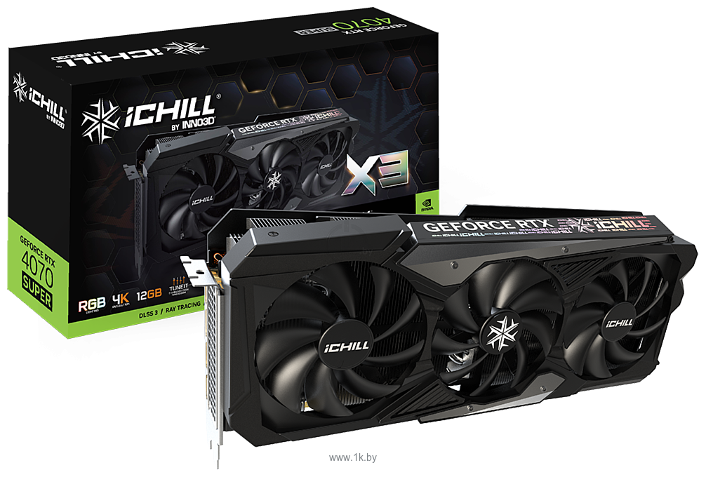 Фотографии Inno3D GeForce RTX 4070 Super iChill X3 (C407S3-126XX-186148H)