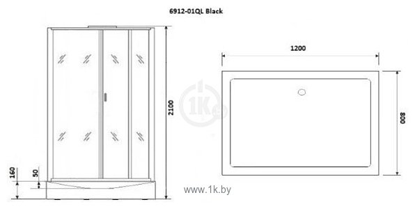 Фотографии Niagara NG-6912-01QL Black 120x80x210 (тонированное стекло) Фотографии Niagara NG-6912-01QL Black 120x80x210 (тонированное стекло)