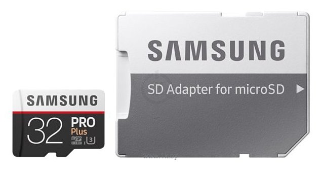 Фотографии Samsung microSDHC PRO Plus 100MB/s 32GB + SD adapter