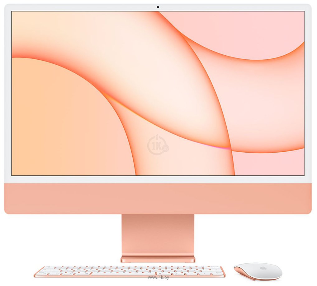 Фотографии Apple iMac M1 2021 24" (4 порта, 8/256, оранжевый)