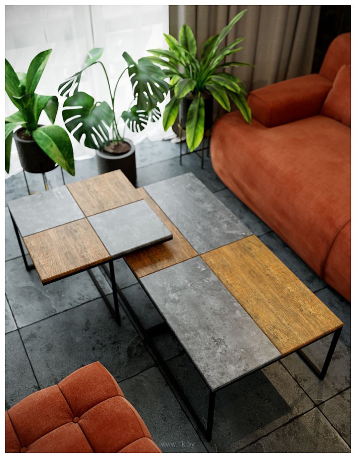 Фотографии Калифорния мебель Фьюжн квадро (дуб американский/серый бетон)