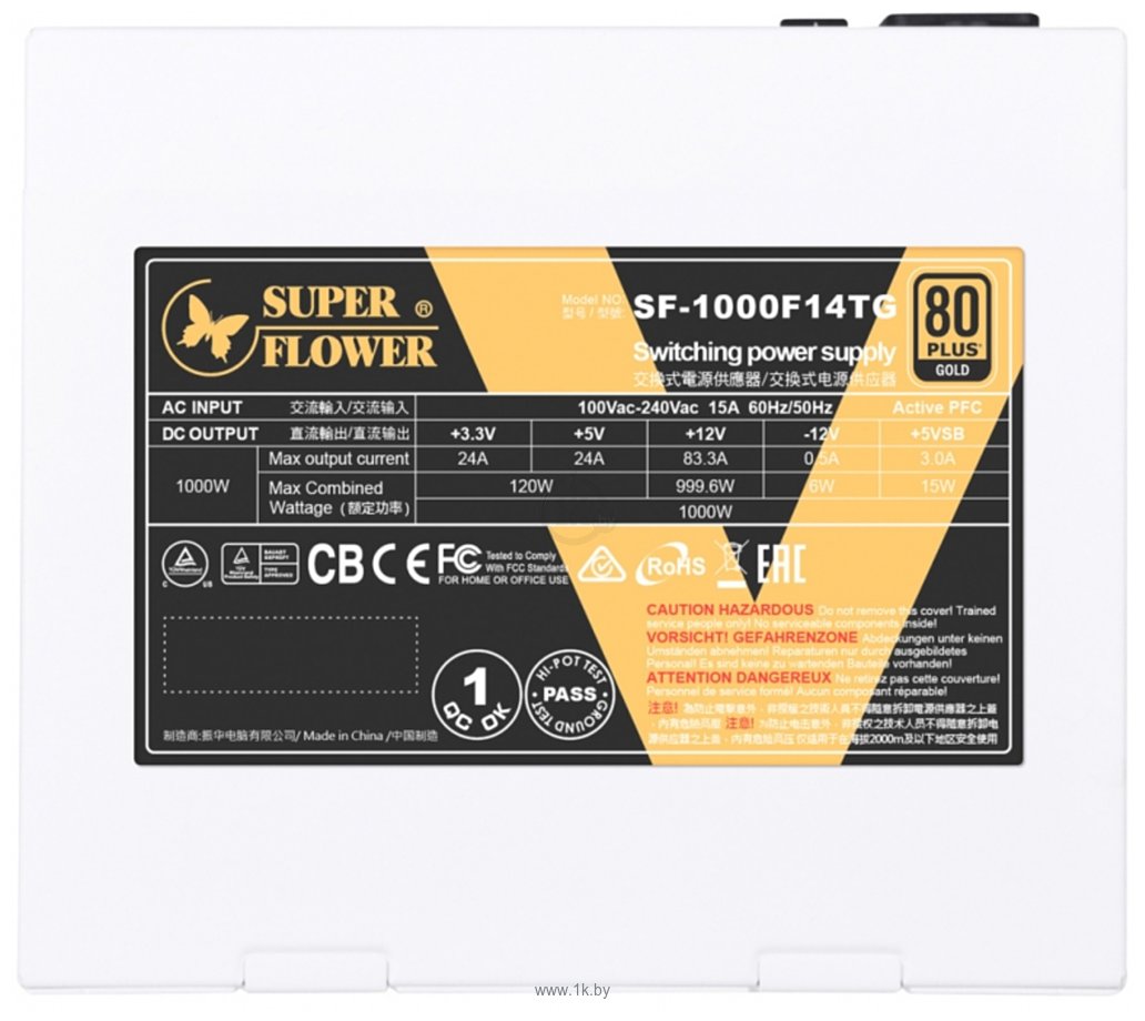 Фотографии Super Flower Leadex V Gold Pro Black 1000W SF-1000F14TG V2.0 WH