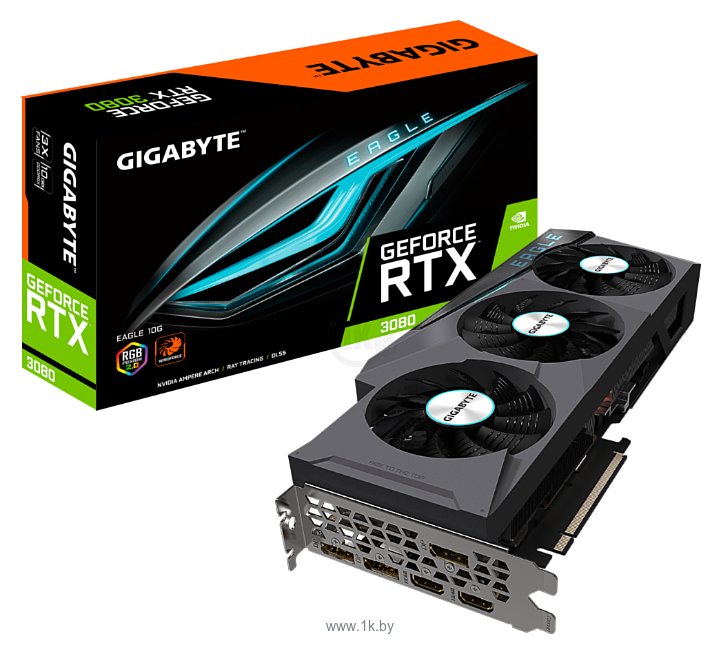 Фотографии GIGABYTE GeForce RTX 3080 10240MB EAGLE (GV-N3080EAGLE-10GD)
