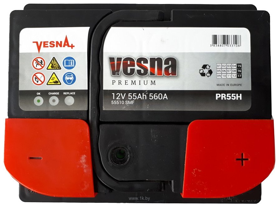 Фотографии Vesna Premium PR55H (55Ah)