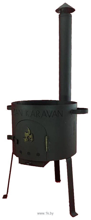 Фотографии Kazan Karavan Премиум с зольником и дымоходом 400мм 12-16л 3 мм
