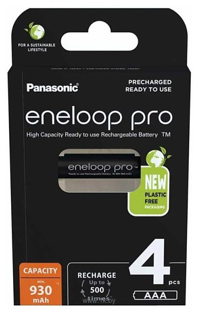 Фотографии Panasonic Eneloop Pro AAA 930 mAh 4BP (BK-4HCDE/4BE)