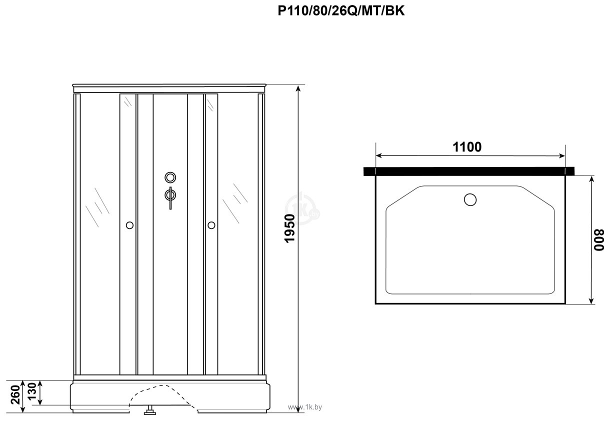 Фотографии Niagara Promo P110/80/26Q/MT/BK 110x80x195