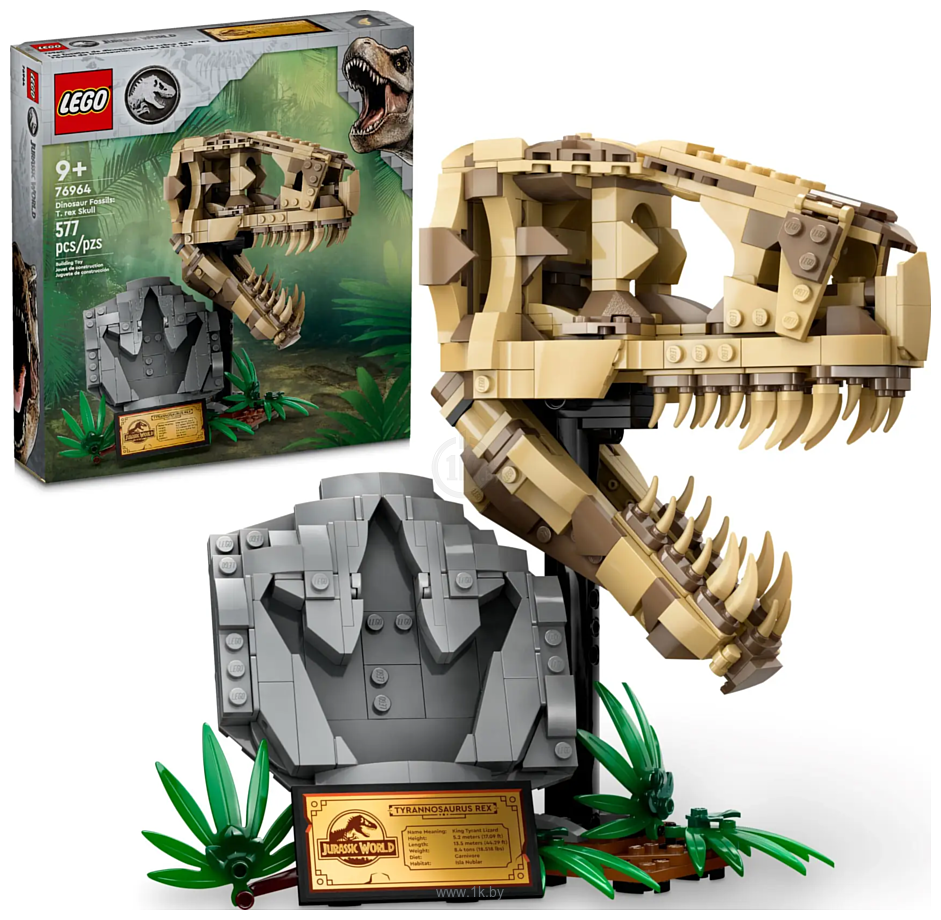 Фотографии LEGO Jurassic World 76964 Окаменелости динозавров Череп тиранозавра