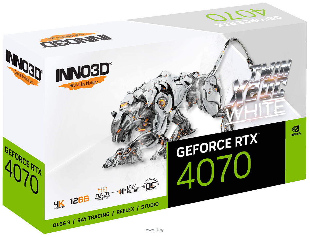 Фотографии Inno3D GeForce RTX 4070 Twin X2 OC White (N40702-126XX-185252W)