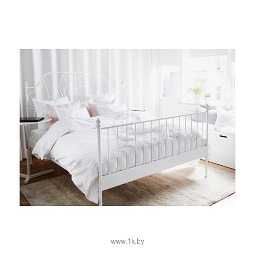 Фотографии Ikea Лейрвик 209x148 (белый, основание Леирсунд) (390.198.24)