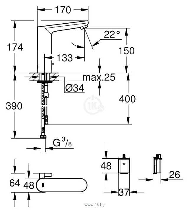 Фотографии Grohe Eurosmart Cosmopolitan E 36422000